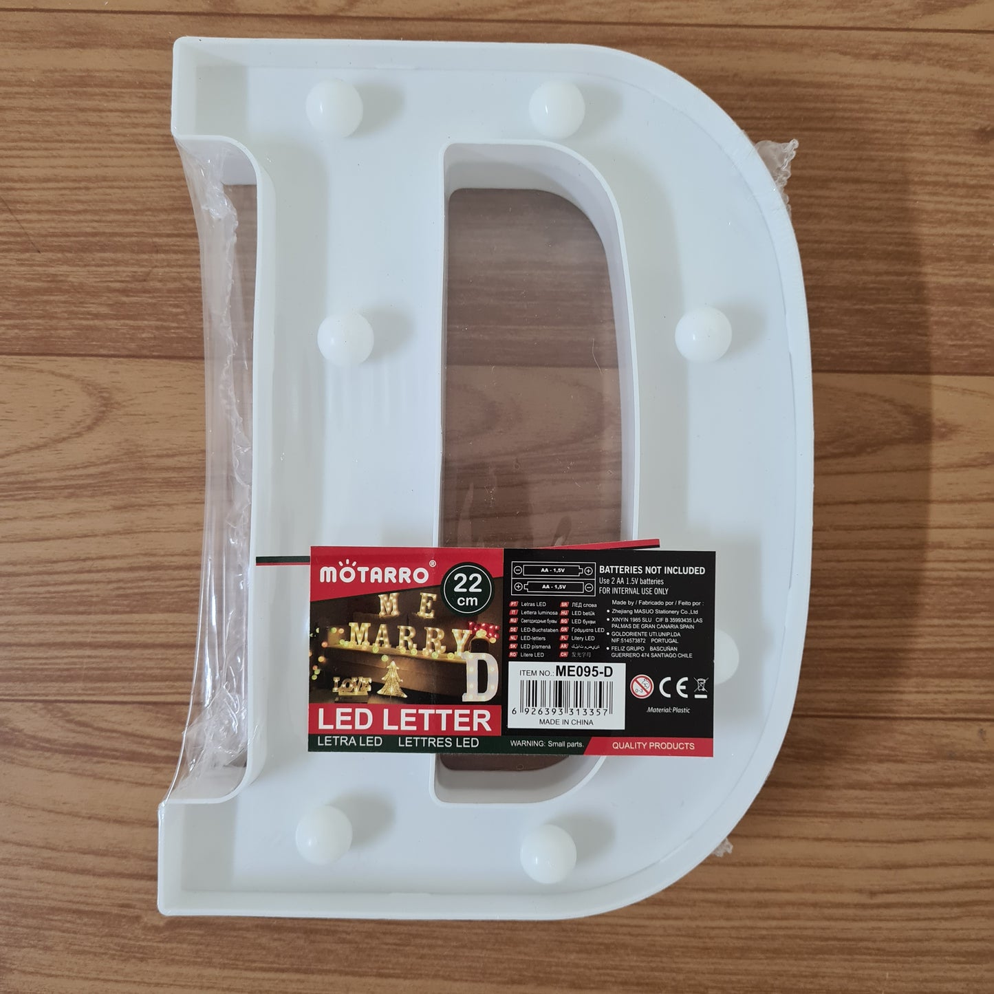 Motarro LED Letter 22cm, D