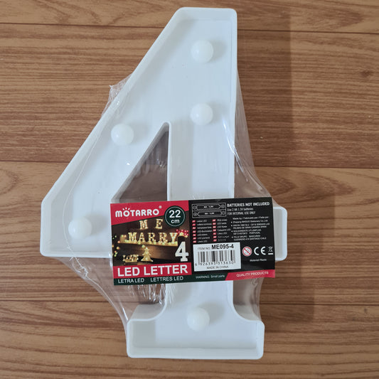 Motarro LED Number 22cm, 4