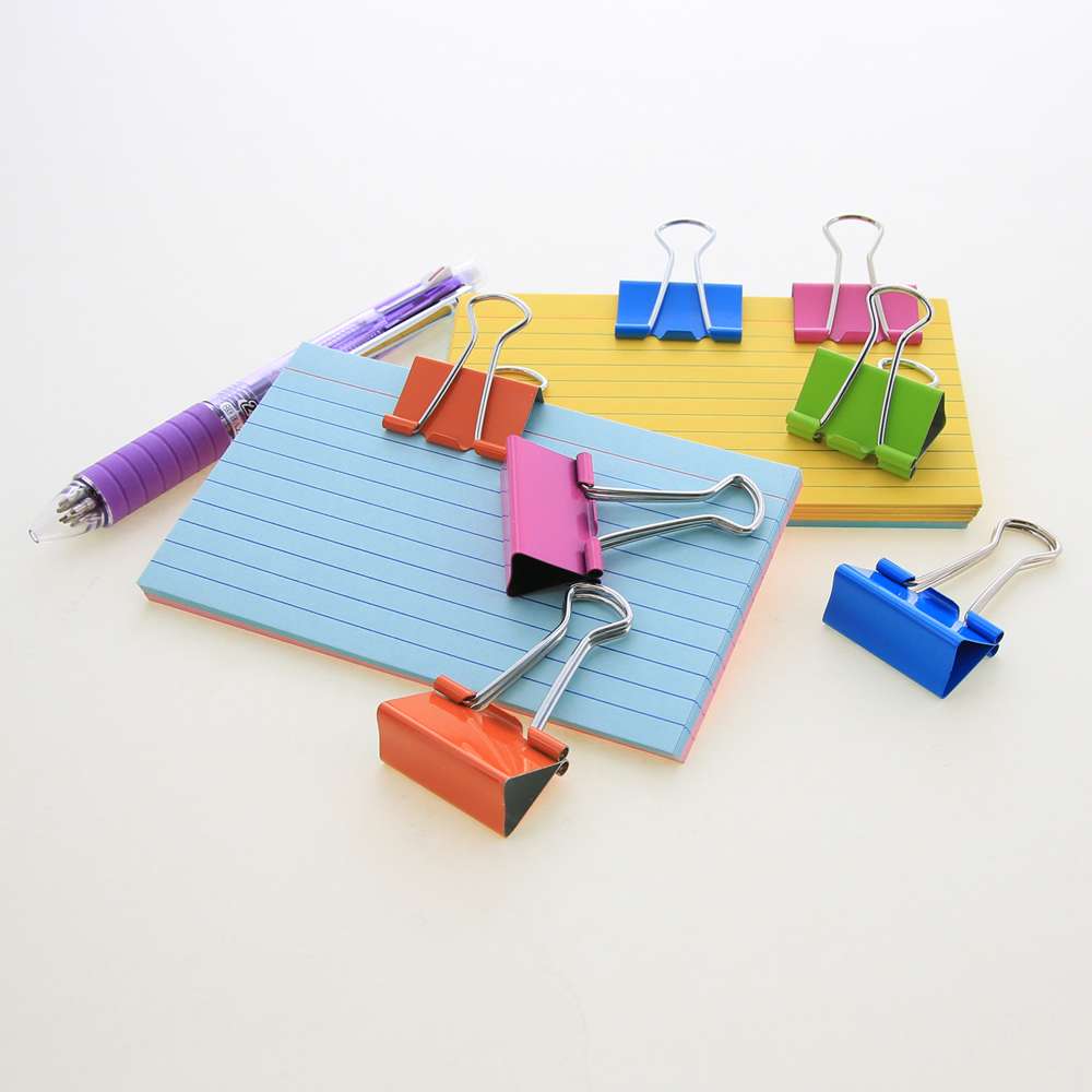 Bazic Binder Clips, 1 1/4", Assorted Colors