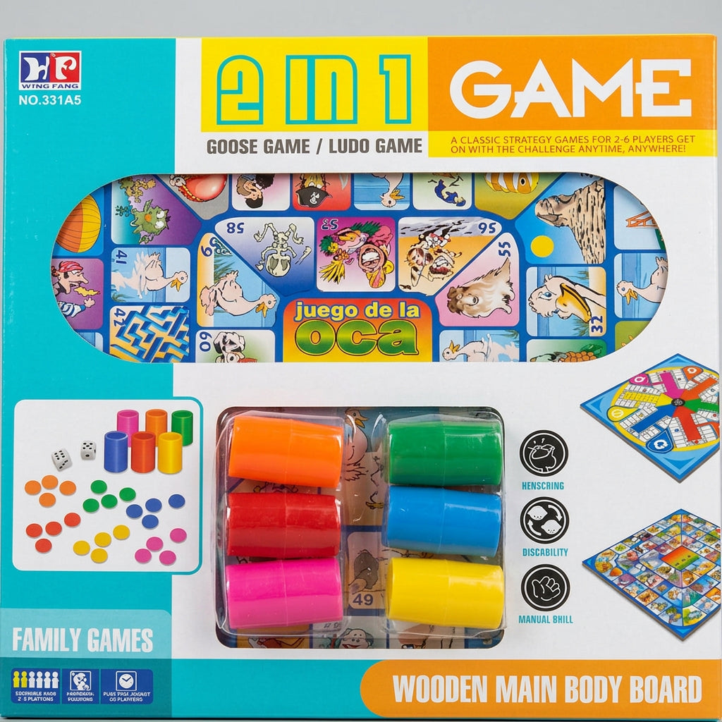 Hong Feng 2 in 1 Goose Game/Ludo Game