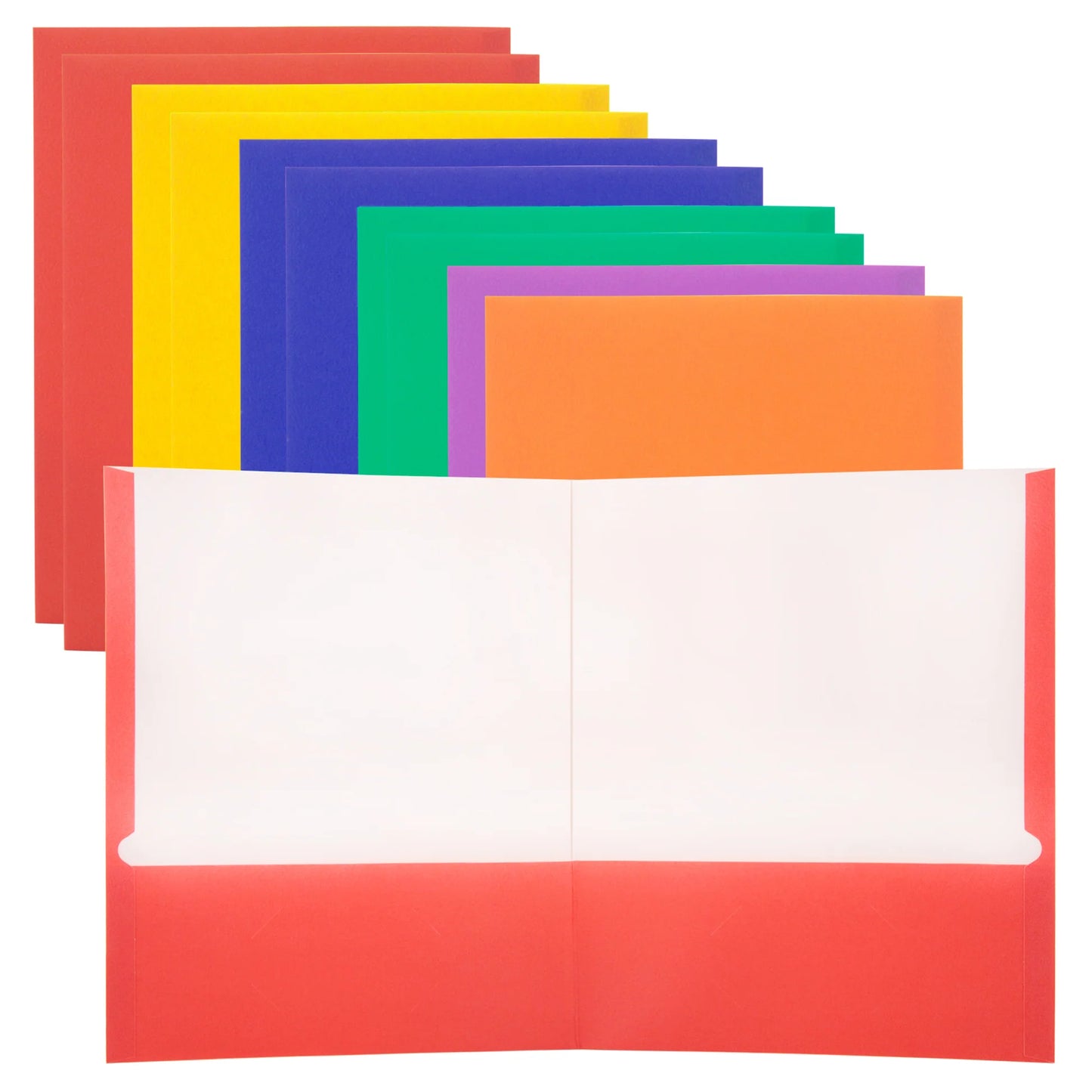 Bazic 2 Pocket Portfolio Folders Asst