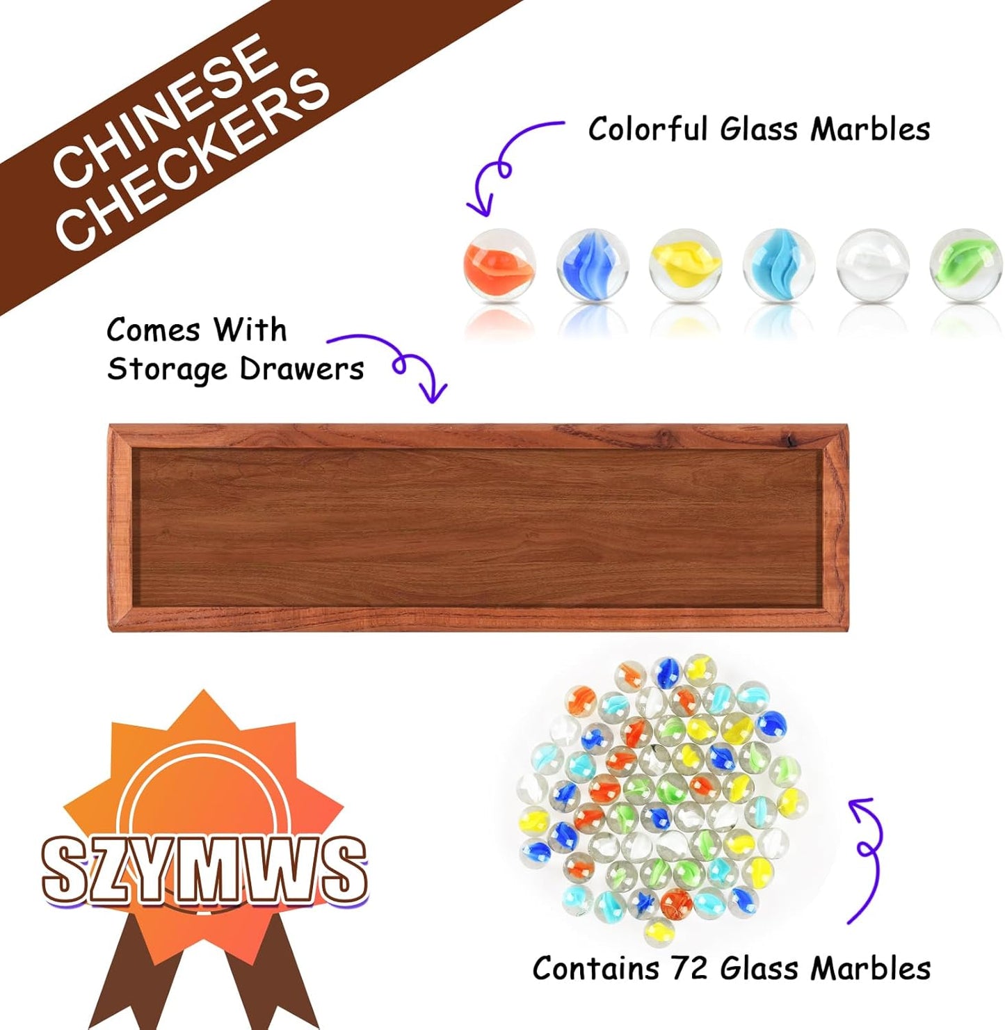 Alangduo Wooden Chinese Checkers
