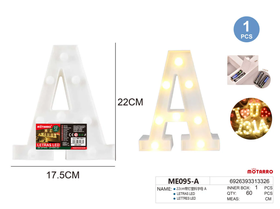 Motarro LED Letter 22cm, A