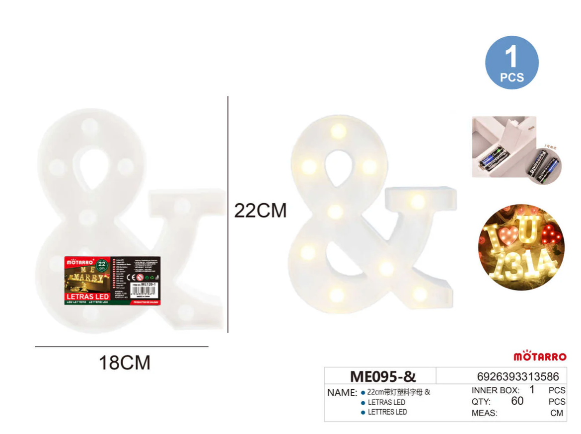 Motarro LED Letter 22cm, &