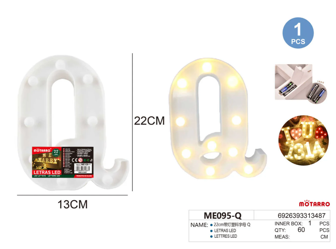 Motarro LED Letter 22cm, Q