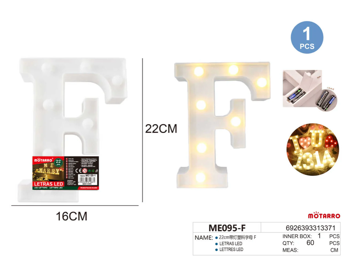 Motarro LED Letter 22cm, F
