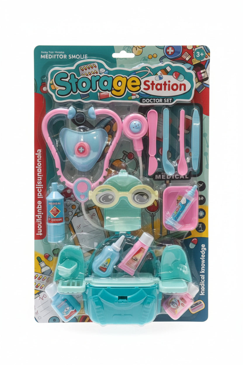 Medical Toy Play House Storage Station Doctor Set