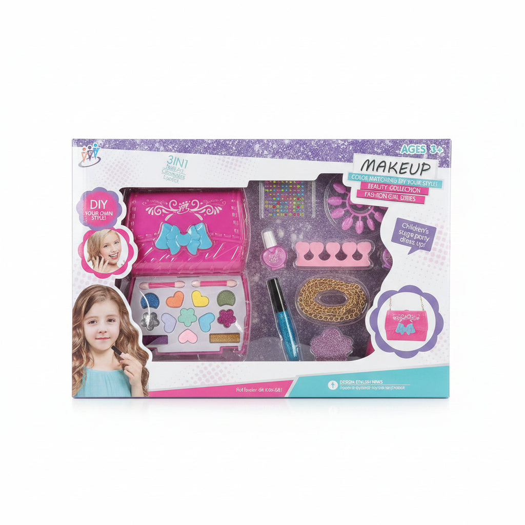 3in1 Nail Art Cosmetics Lipstick Makeup Set