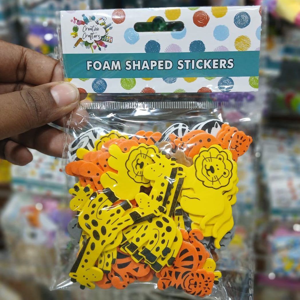 Creative Crafters Foam Shaped Stickers - Jungle Animals