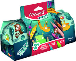 Maped Pencil Case Jungle Fever 12 Felt Tip Pens & 12 Pencils