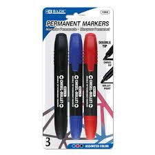 Bazic Permanent Markers 3pk