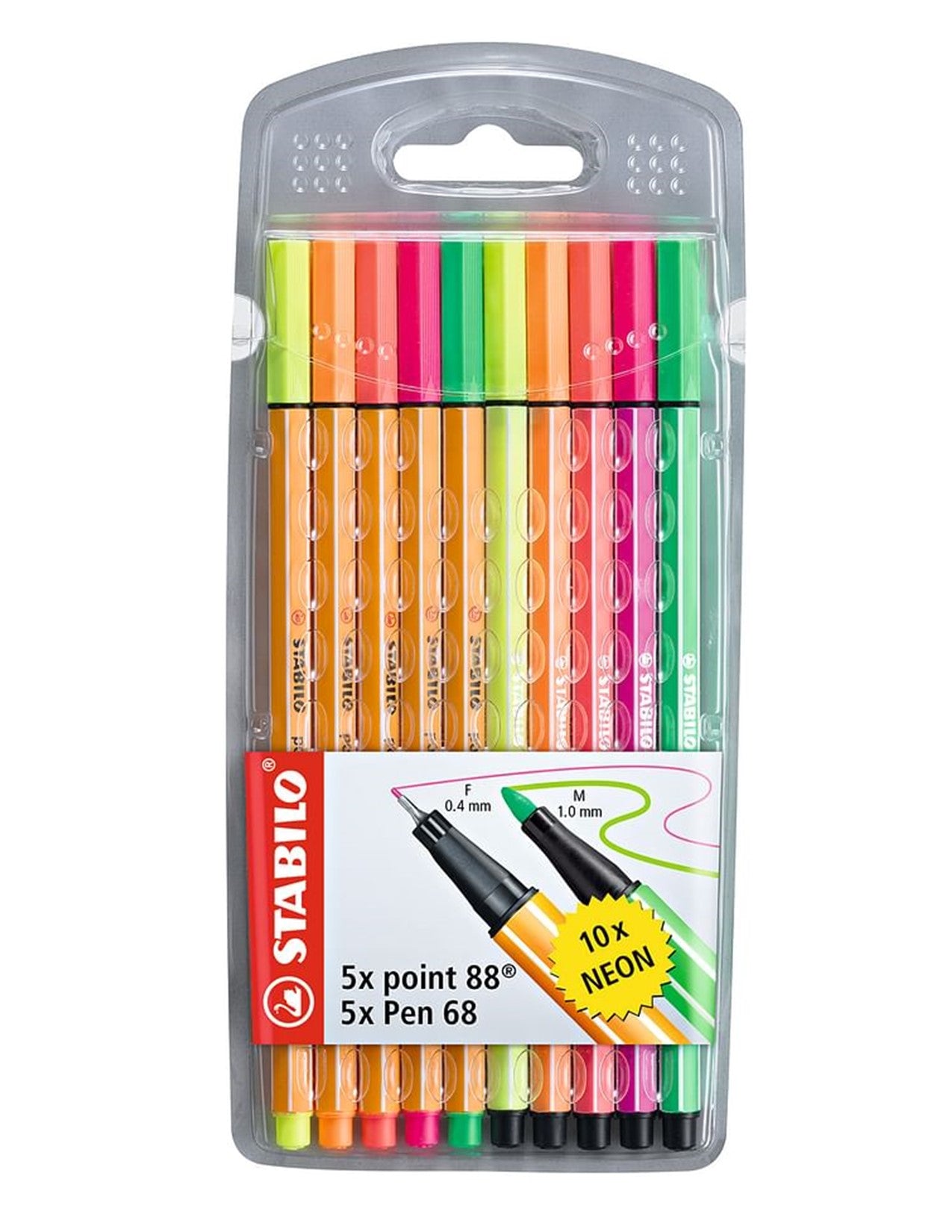 Stabilo Neon Pens - 10 Pieces