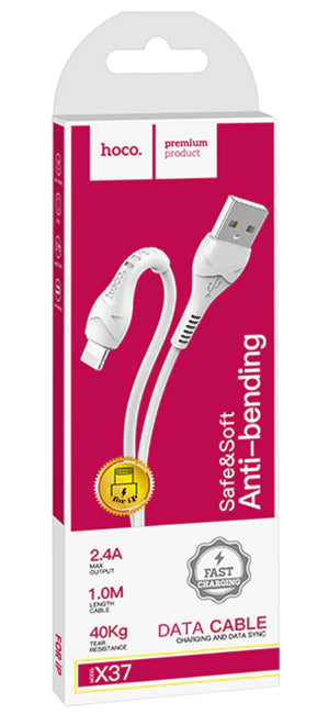 HOCO Premium Products, Safe & Soft Anti-bending Fast Charging Data Cable for IP 1M 40Kg resistance