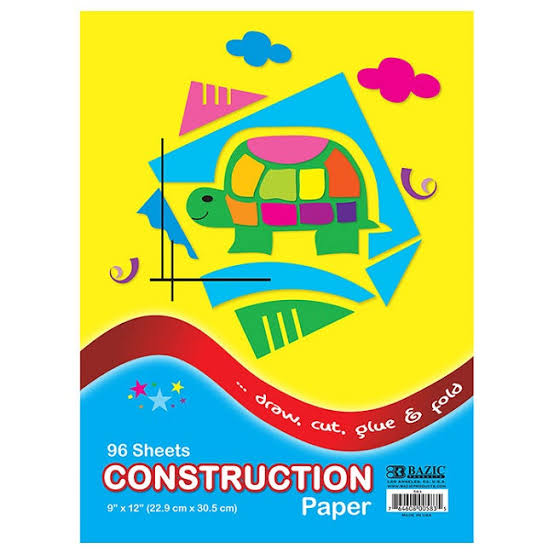 Bazic Construction Paper 9" x 12" 96 Sheets