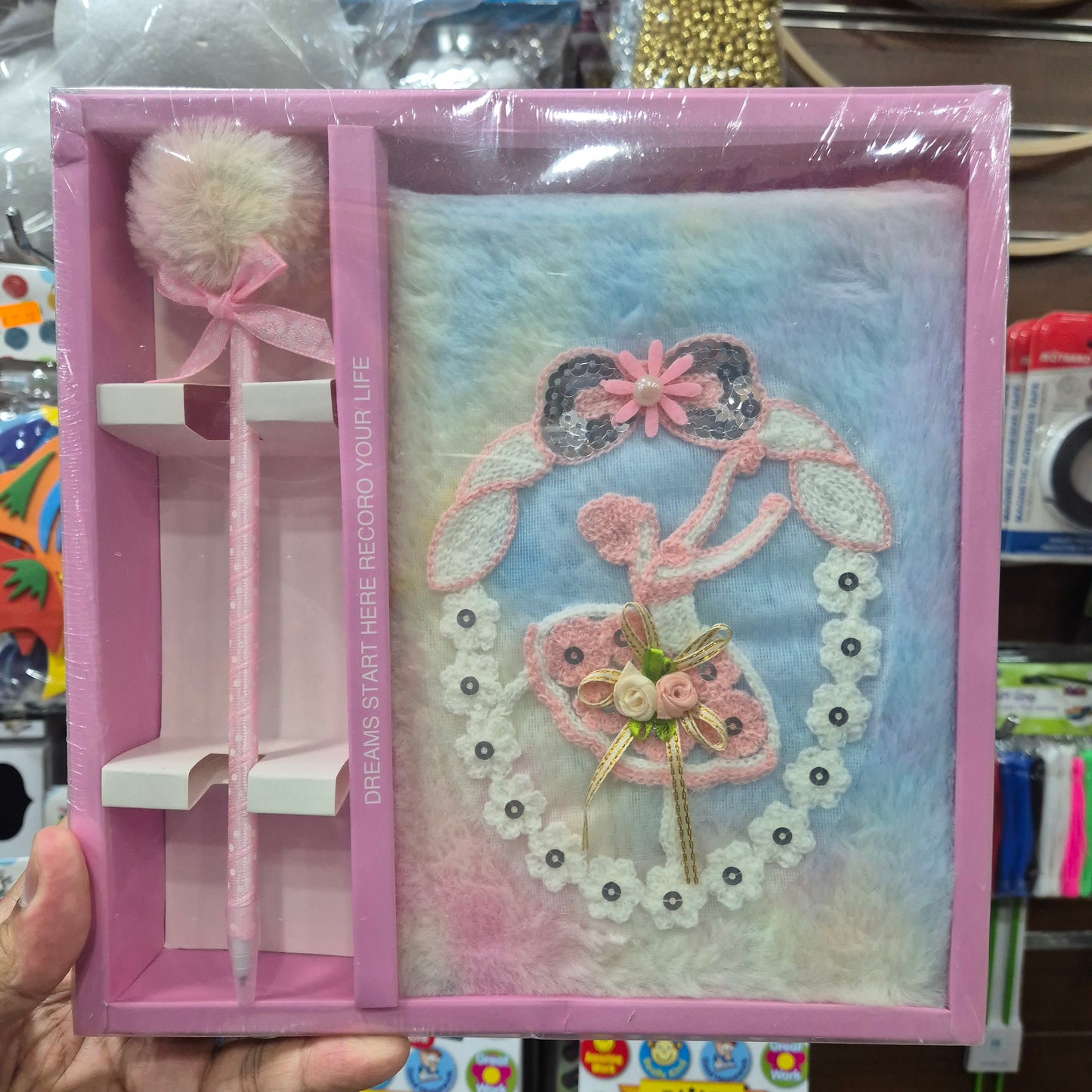 Plush Journal and Pen Set, Ballerina