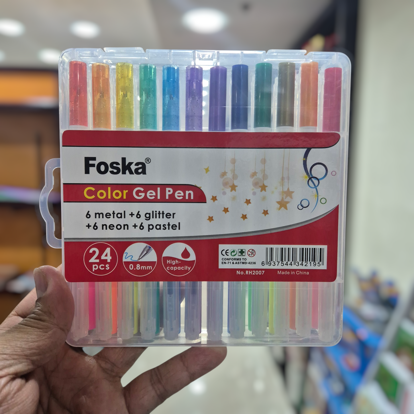 Foska Color Gel Pen, 24 pcs, Assorted
