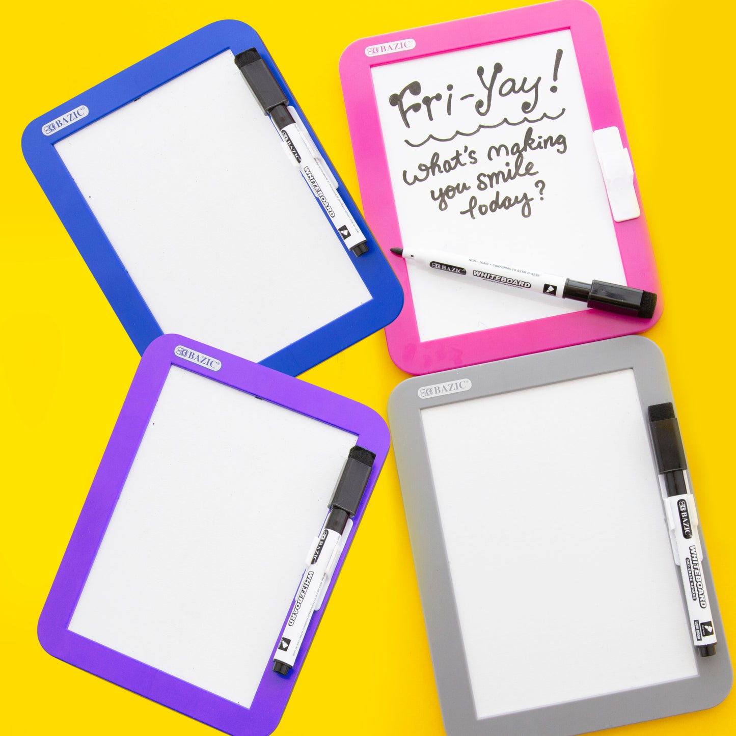 Bazic Dry-Erase Whiteboard, 5" x 7"