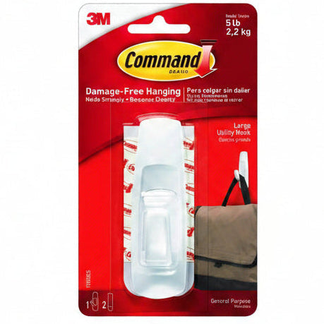 Command Brand 5lb Large Utility Hook, Stationery - Shock 'N' Stock