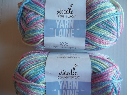 Needle Crafters Yarn Laine 100% Acrylic - Multi Color
