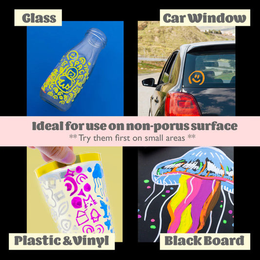 Bazic Liquid Chalk Markers, Vibrant Colors, 8pk