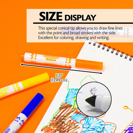 Bazic 8 Colors Broad Line Jumbo Washable Markers