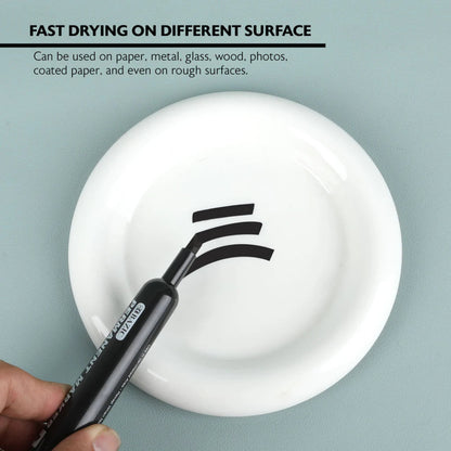 Bazic Permanent Markers Black, 12pk