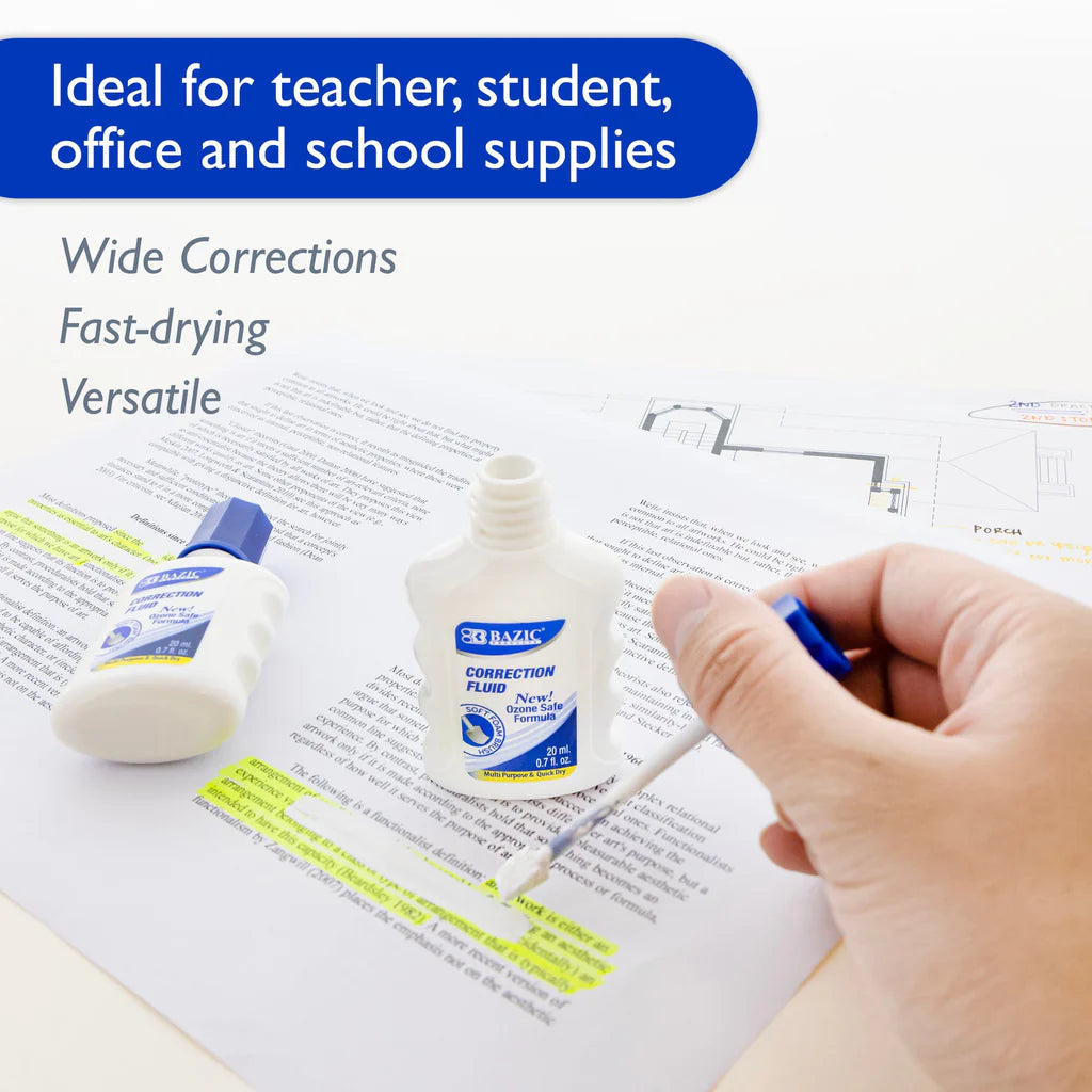 Bazic Correction Fluid with Soft Foam Brush