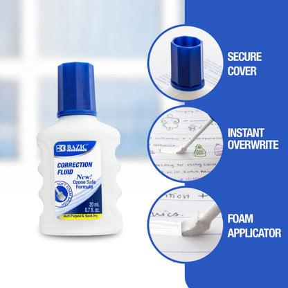 Bazic Correction Fluid with Soft Foam Brush