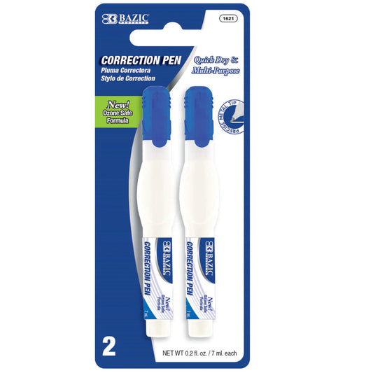 Bazic Correction Pen, 2pk