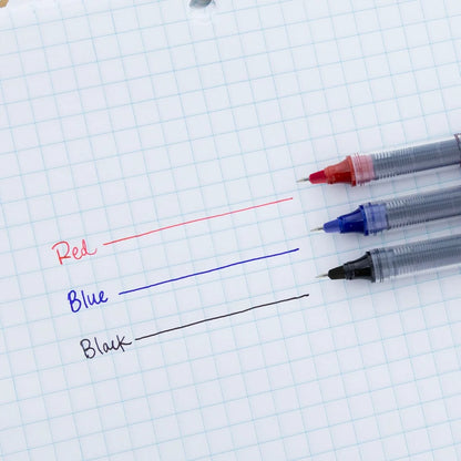 Bazic Dayton Asst. Color Rollerball Pen w/ Metal Clip (3/Pack)