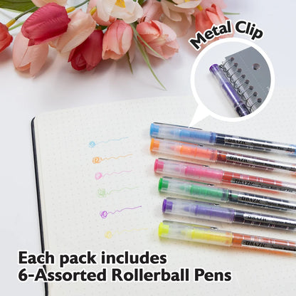 Bazic 6 Color Dayton Rollerball Pen w/ Metal Clip