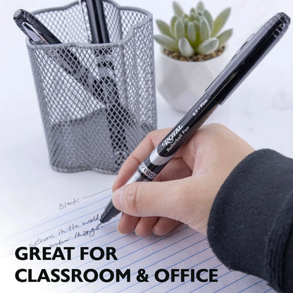 Bazic  Royal Black Rollerball Pen (3/Pack)