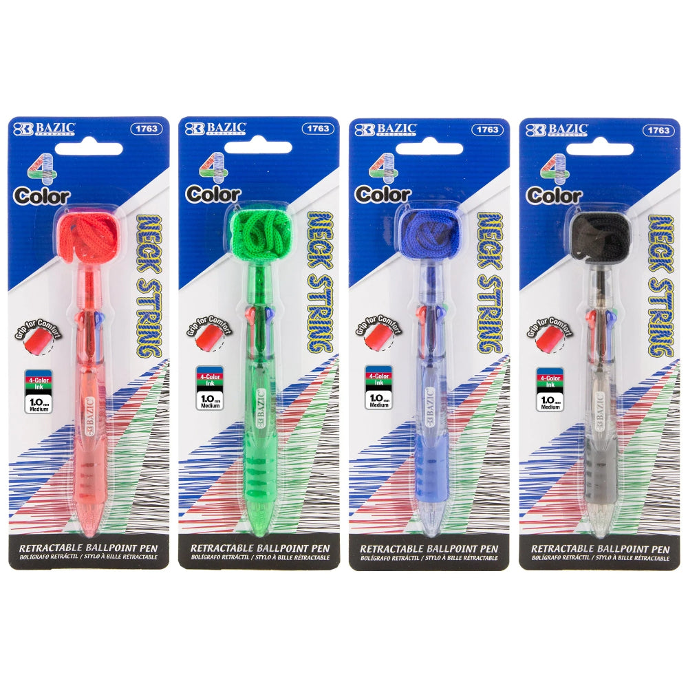 Bazic Retractable Ballpoint Neck Pen