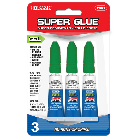 Bazic Super Glue, 3pk