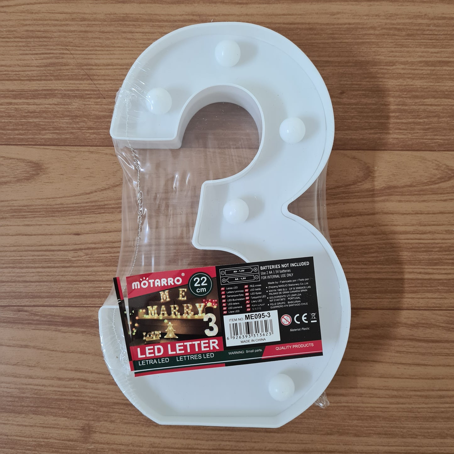 Motarro LED Number 22cm, 3