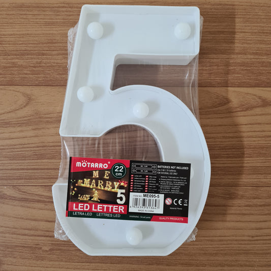 Motarro LED Number 22cm, 5