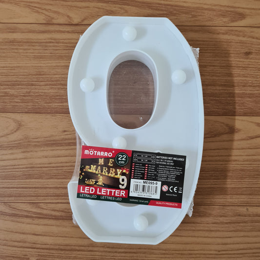 Motarro LED Number 22cm, 9