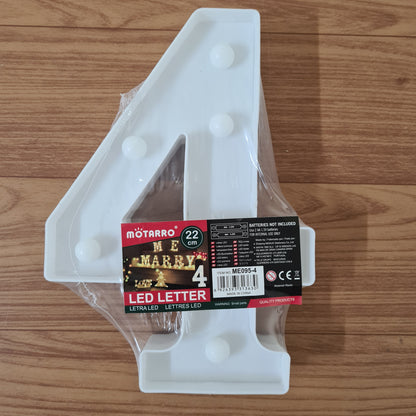 Motarro LED Number 22cm, 4