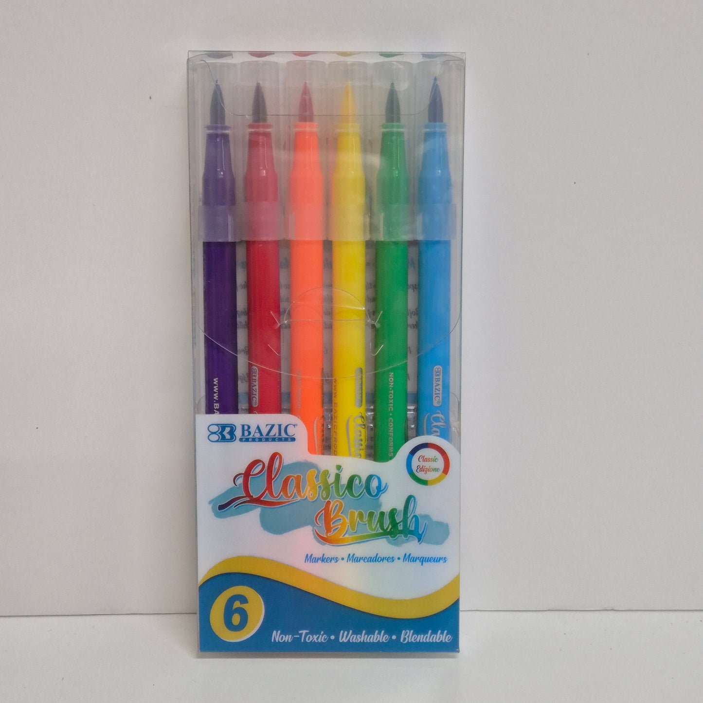 Bazic Clasic Brush Markers 6pk