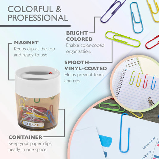 Bazic Magnetic Paper Clips Holder
