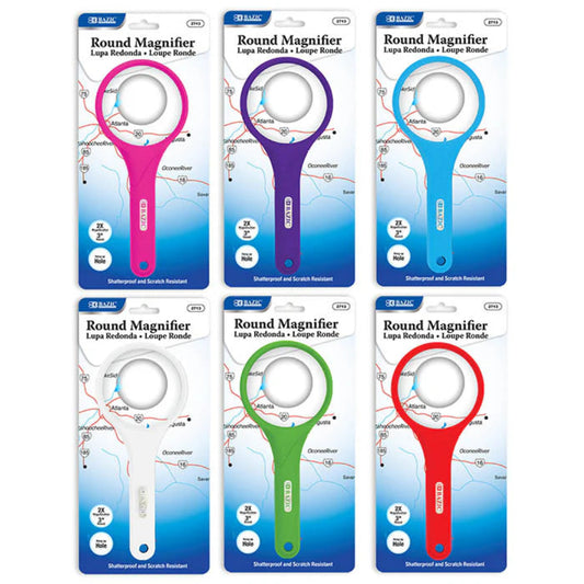 Bazic Round Magnifier, 3"