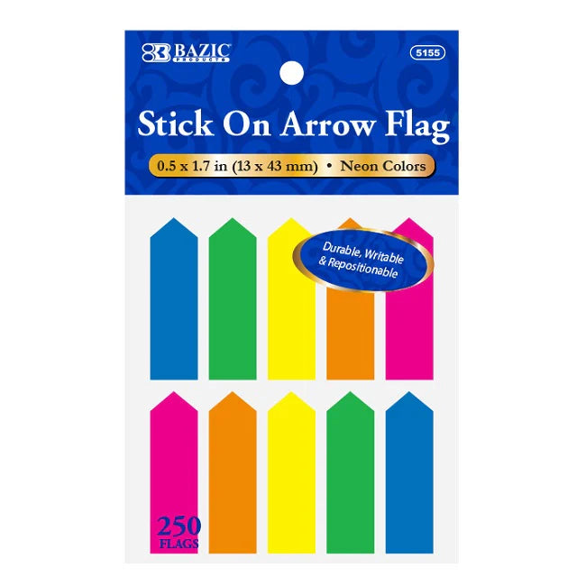 Bazic Stick On Flags 0.5 x 1.7 in