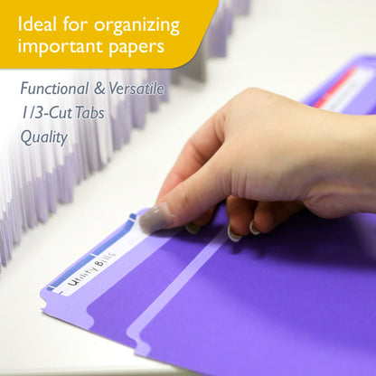 Bazic Letter Size File Folder, Color, 6pk