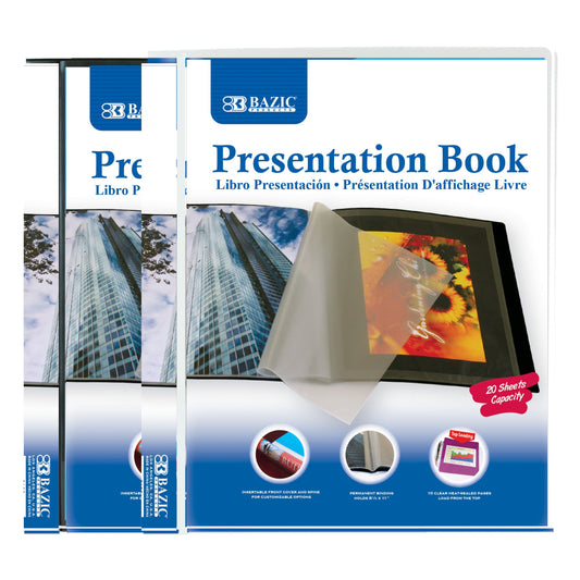 Bazic Presentation Book, 10 Pockets