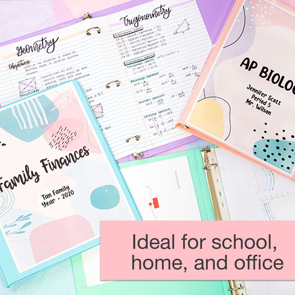 Bazic 3 Ring Binder, 1", Pastel