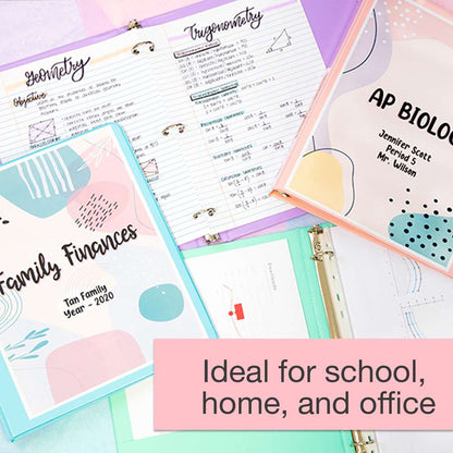 Bazic 3 Ring Binder, 1", Pastel