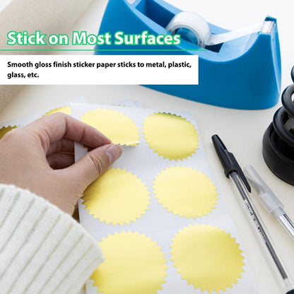 Bazic Notary/Certificate Burst Seal Labels, 2", 42pcs