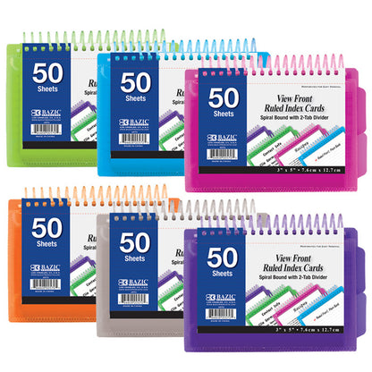 Bazic View Front Ruled Index Cards,  3" x 5"