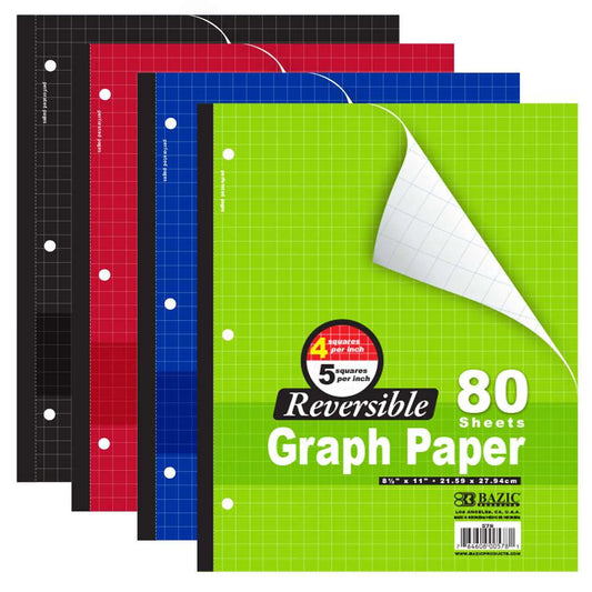 Bazic Reversible Graph Paper, 80 Sheets