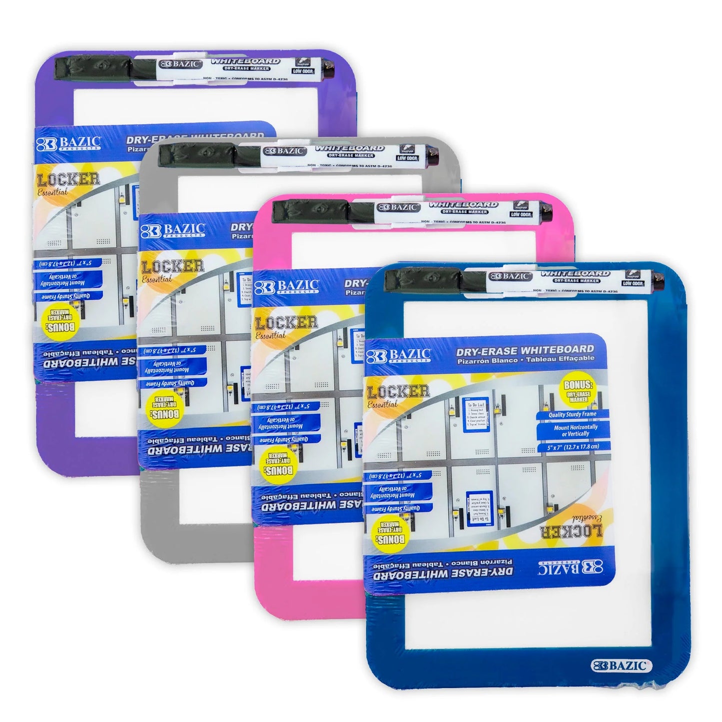 Bazic Dry-Erase Whiteboard, 5" x 7"